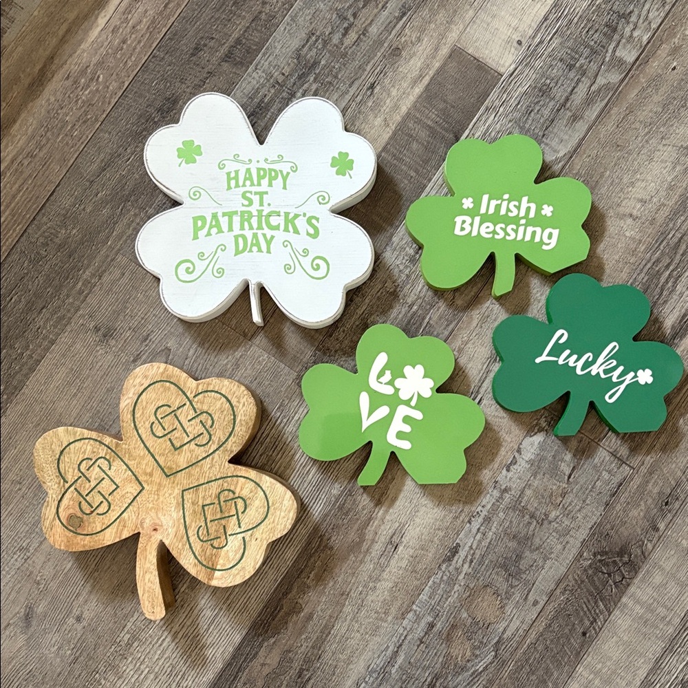 St. Patrick's Day Shamrock Party Decorations Set of 5